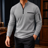 Arend Quarter Zip Sweater - Gray