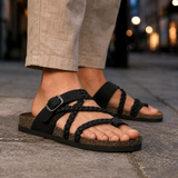 Cardini Woven Sandals - Black