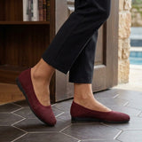 Sorrento Knit Ballet Flats - Bordeaux