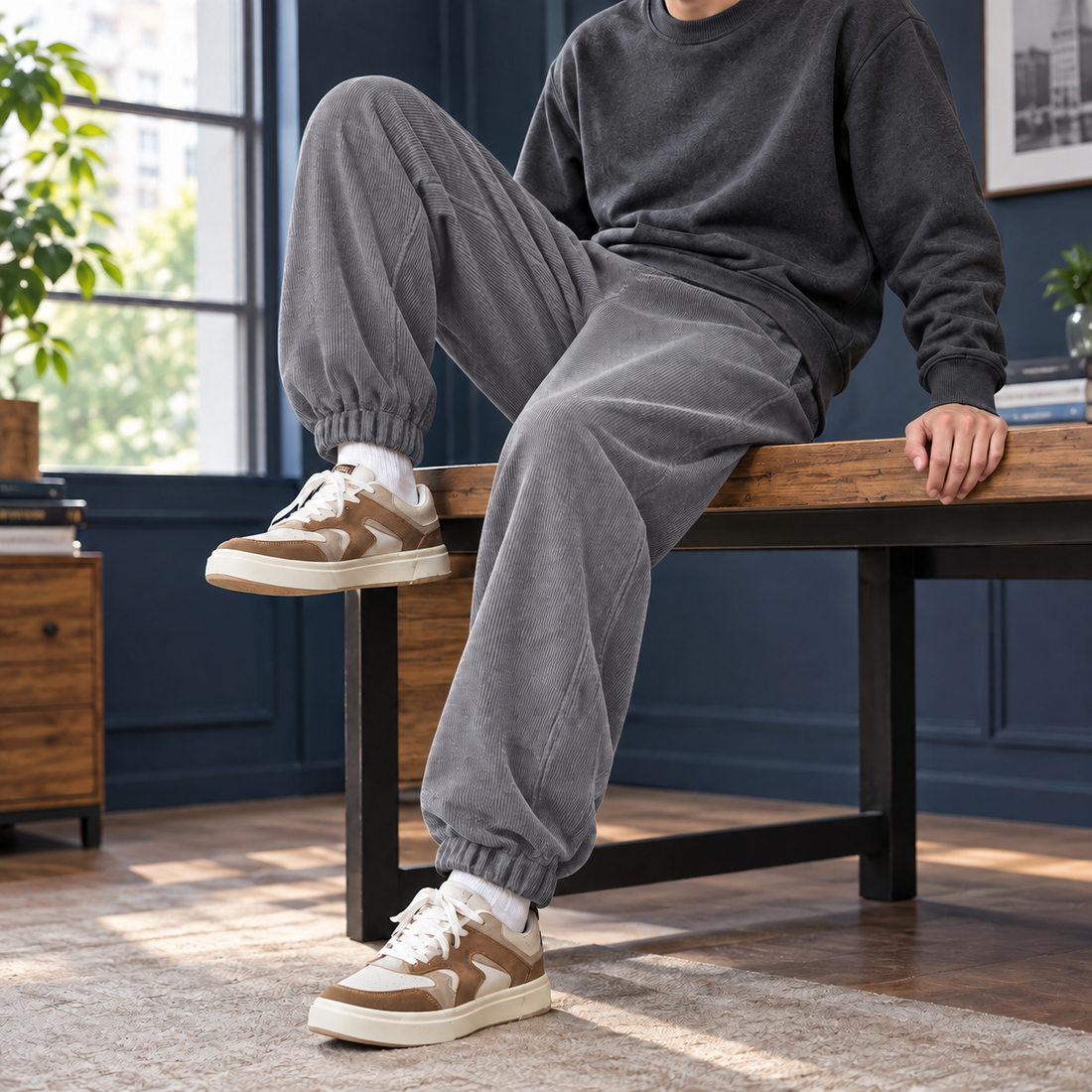 Gareth Relaxed Jogger Pants - S-marked Gray