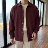 Valencia Corduroy Shirt - Burgundy