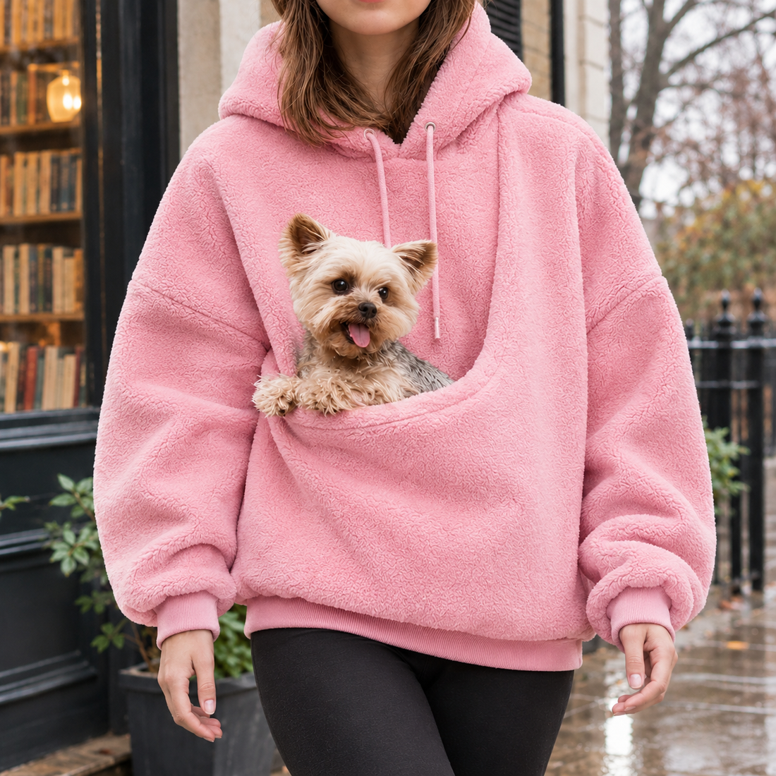 Talia-Mae Fleece Pet Hoodie - Pink