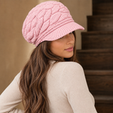 Fenmore Cable Knit Cap - Pink 2