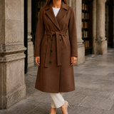 Chiara Belted Overcoat - Brown