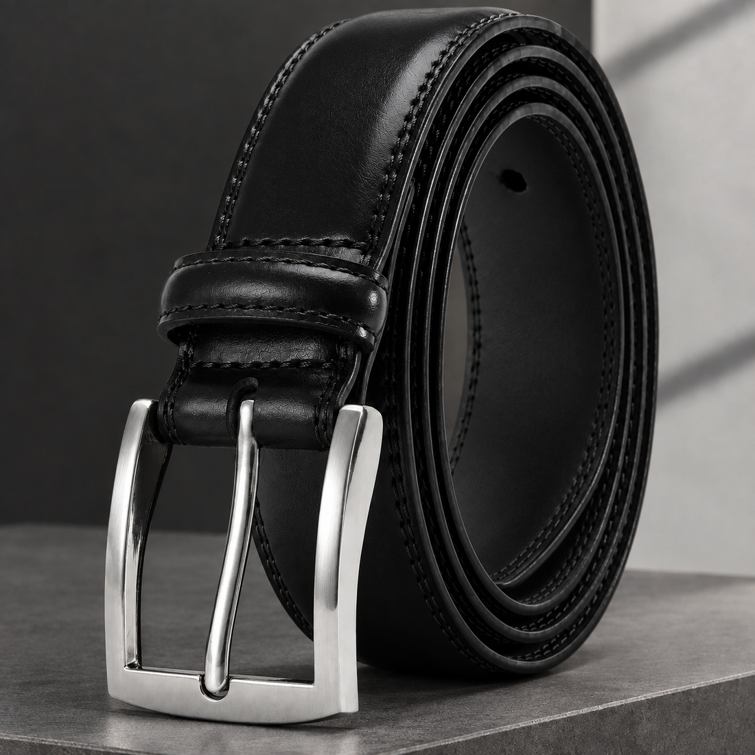 Angelini Leather Belt - Black