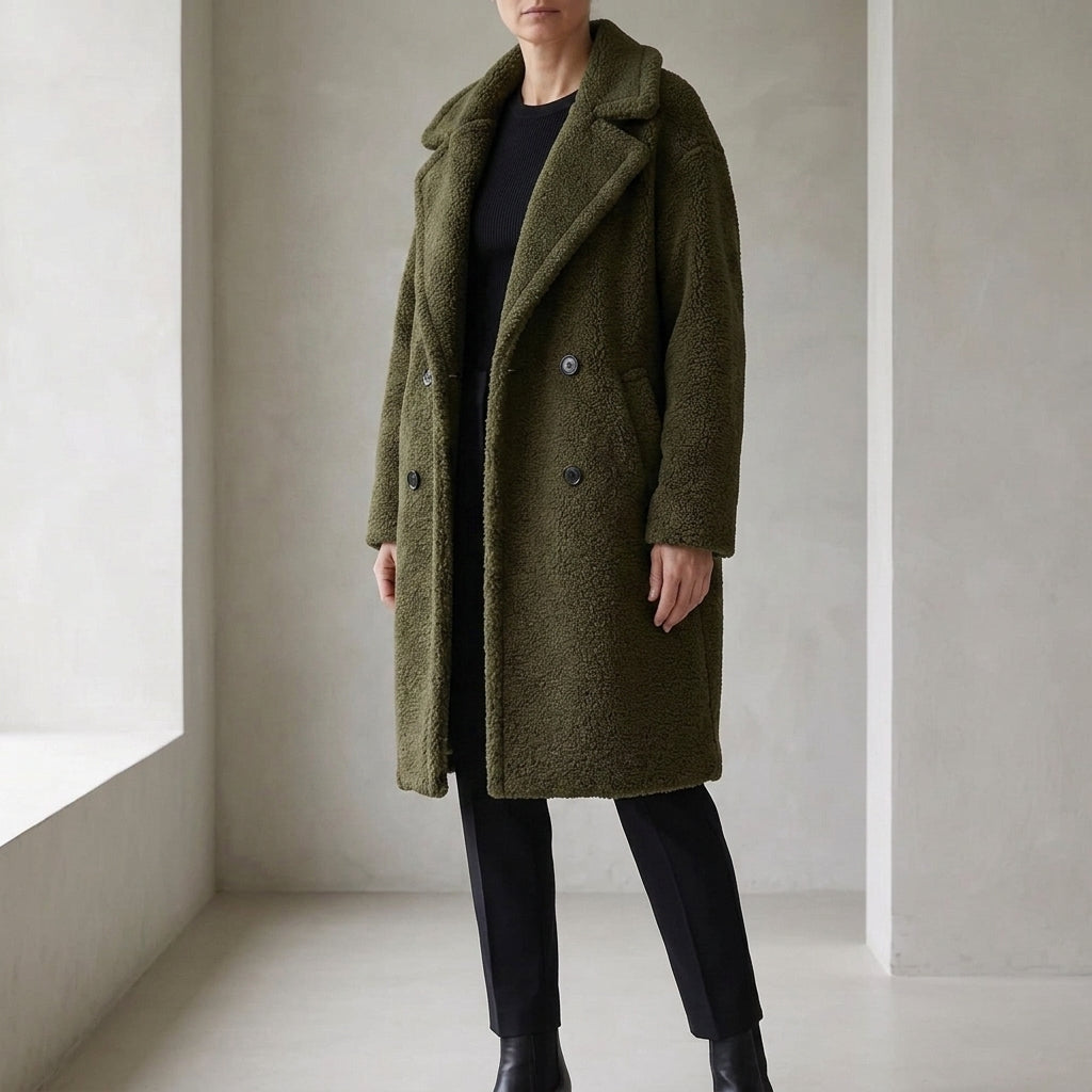 Alessia Teddy Coat - Green