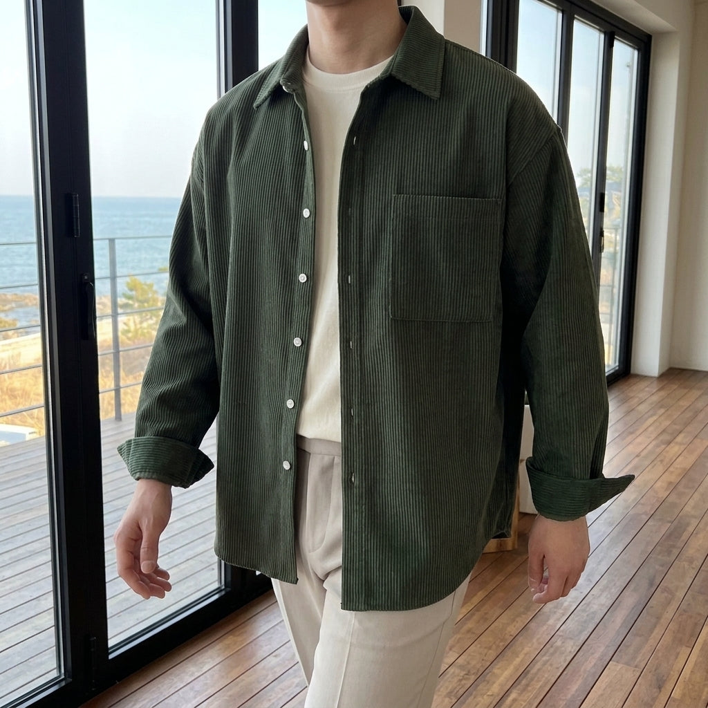 Valencia Corduroy Shirt - Green