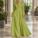 Letitia Gathered Maxi Dress - Green