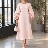 Estella-Eve Floral Cuff Dress - Pink