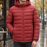 Bastien-Scott Quilted Jacket - Wine Red