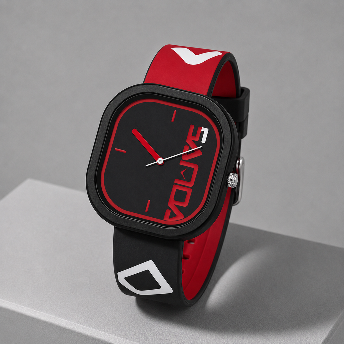Cromwell Square Watch - Black Red