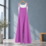 Autumn Wide Leg Jumpsuit - Purple