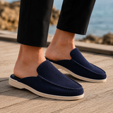 Bologna Suede Mule Loafers - Navy