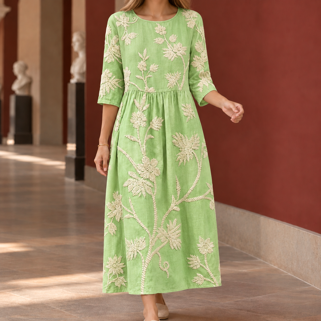 Tiffany Gathered Waist Dress - 399–qfxlyq–5361