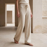Florence Wide Leg Pants - Blue-velvet-color