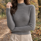 Danielle-Kate Mock Neck Sweater - Gray