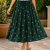 Ariadne Midi Skirt - Green