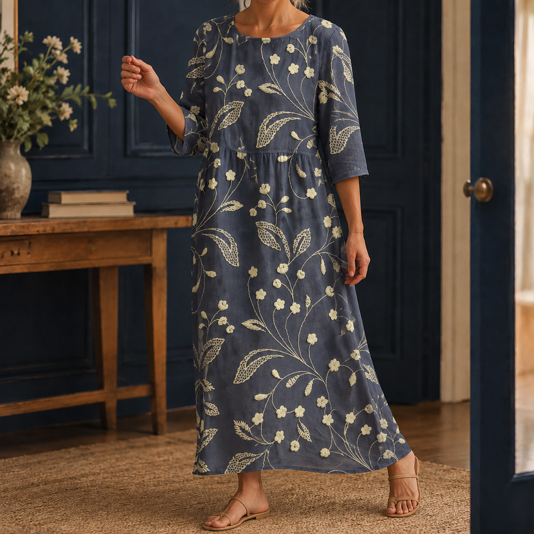 Arabella-Sage Relaxed Maxi Dress - A12