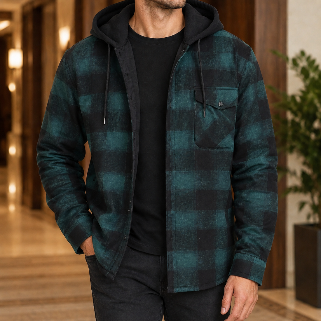 Benedict Plaid Jacket - Dark Green