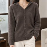 Gemma-Grace Merino Cardigan - Brown