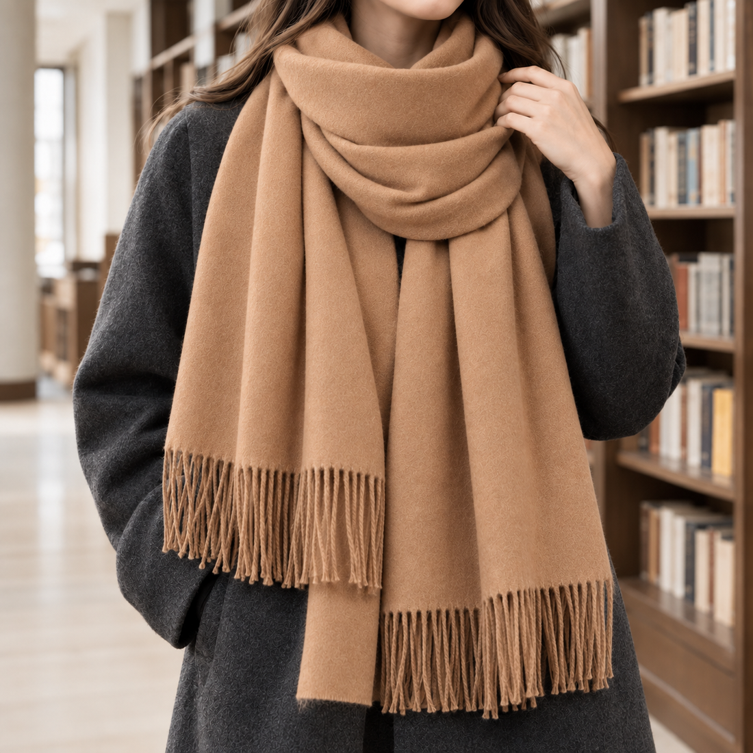 Ashford Cashmere Scarf - Light Camel