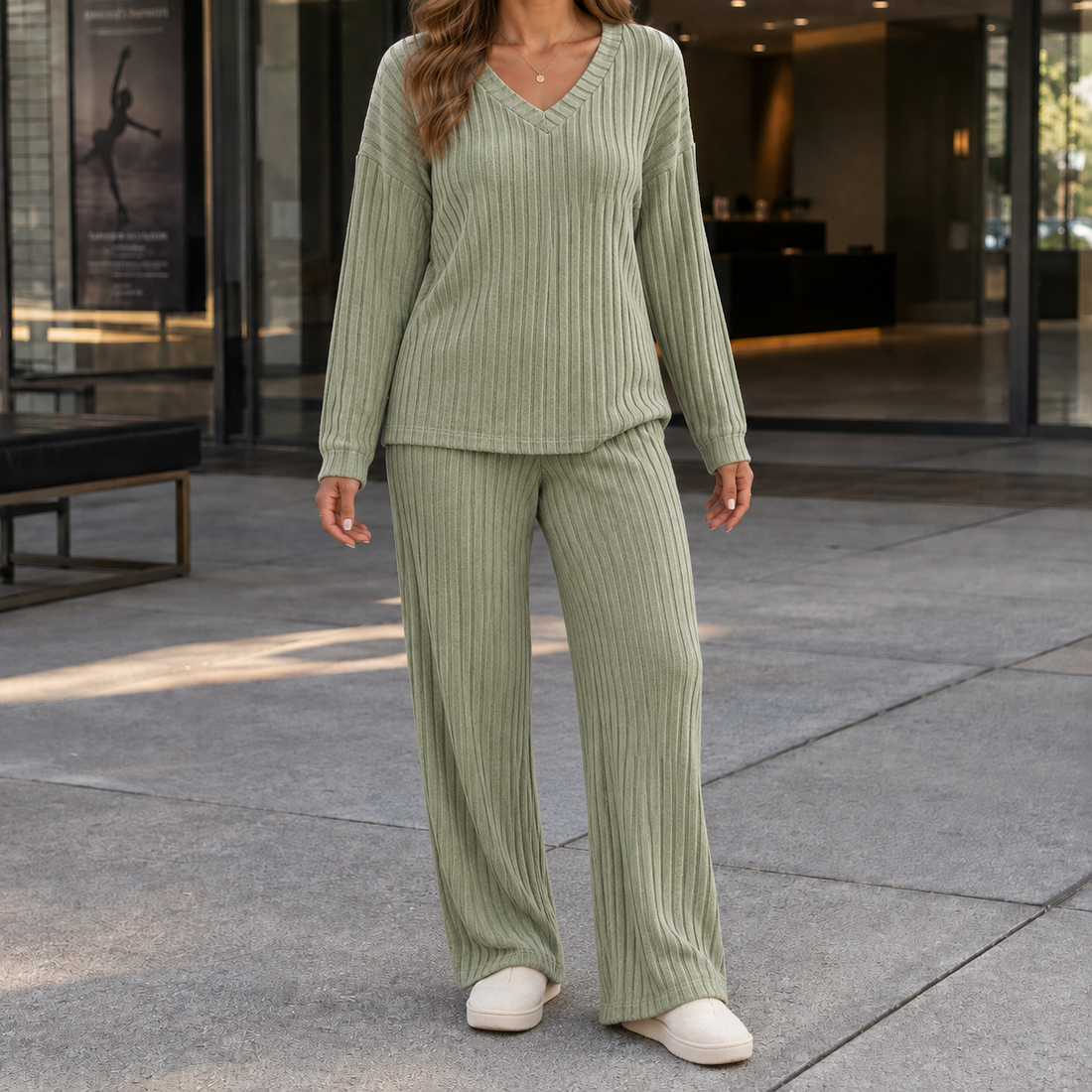 Miriam-Marie Relaxed Lounge Set - Matcha