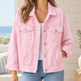 Griselda Relaxed Denim Overshirt - Pink