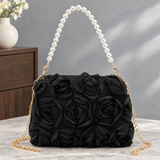 Marostica Rosette Handbag - Black