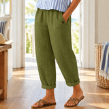 Giselle Relaxed Pants - Olive Green