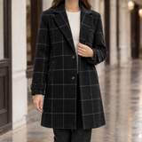 Florentine Windowpane Coat - Black
