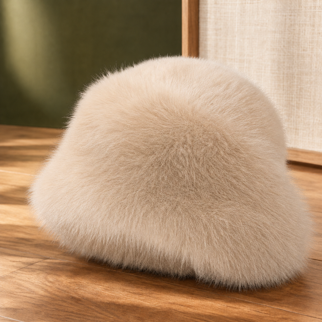 Templeton Plush Bucket Hat - Beige