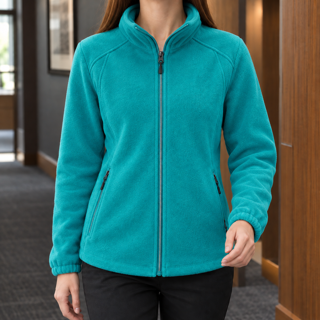 Bridget Stand Collar Jacket - Peacock Green