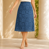 Priscilla Lace Skirt - Deep Blue