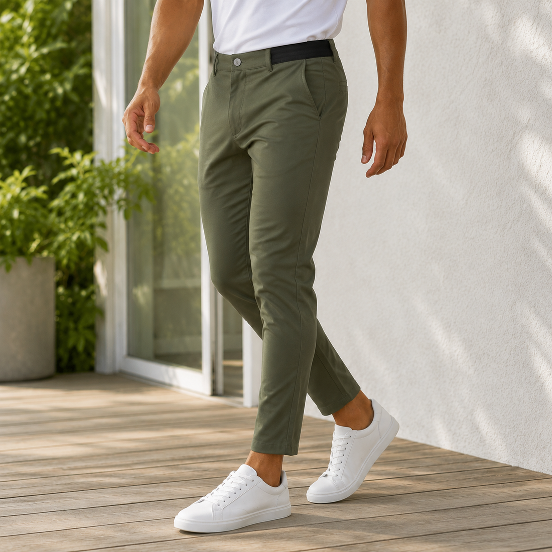 Emmett Tailored Chinos - Sage