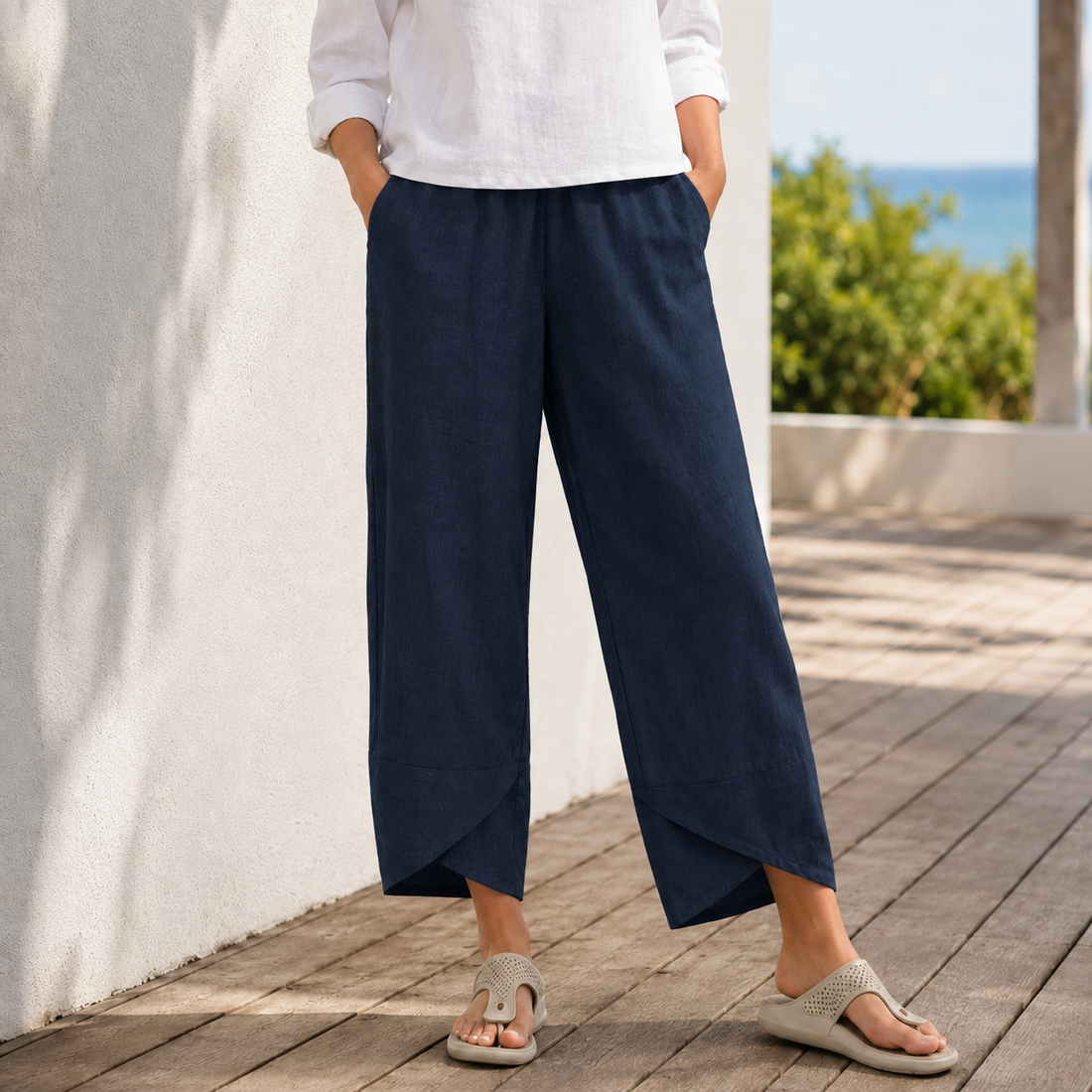 Mabel Relaxed Pants - Navy