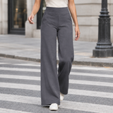 Eleanora Straight Leg Pants - Gray (Light)