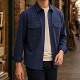 Dominic Utility Shirt - Navy Blue