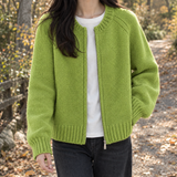 Nora-Skye Zip Cardigan - Green