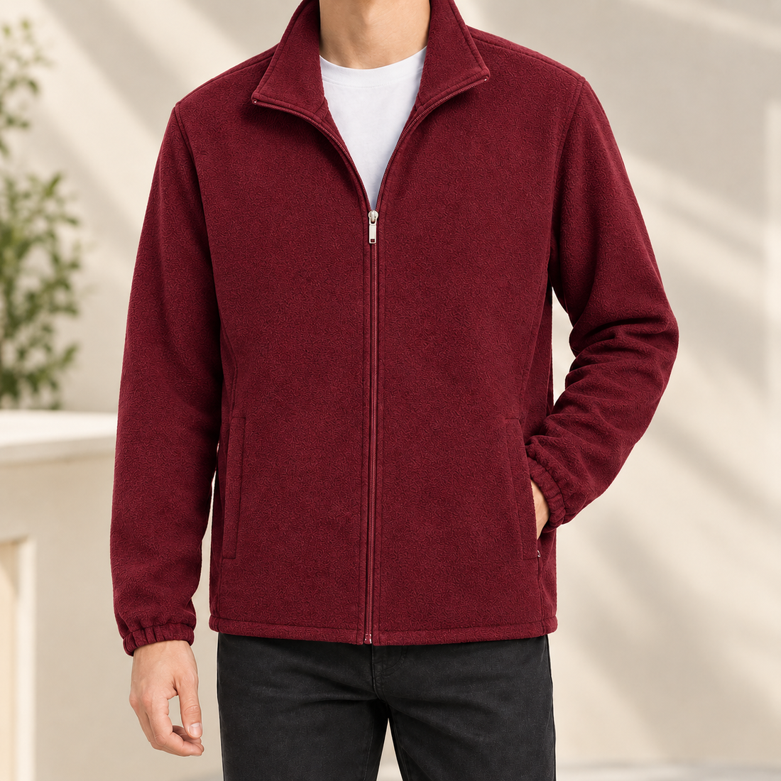 Anthony Cashmere Jacket - Burgundy