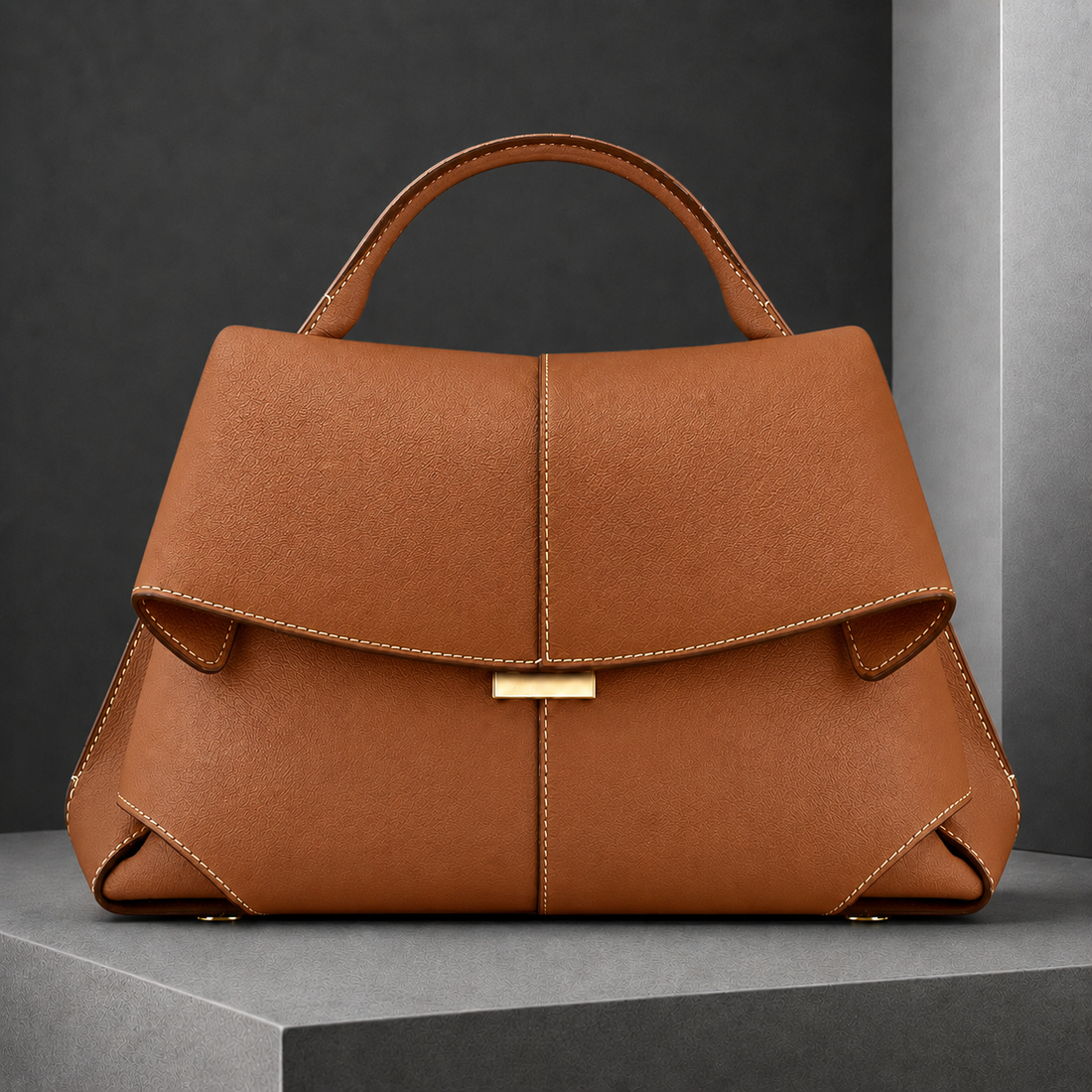 Positano Leather Handbag - Brown