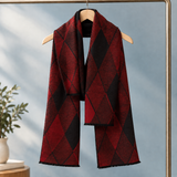 Sinclair Cashmere Scarf - Red Black