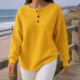 Yvette-June Waffle Top - Yellow