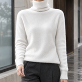 Godiva Turtleneck Sweater - White