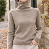 Zelie-Mae Roll Neck Sweater - Raw Camel