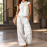 Tallulah-Faye Draped Set - White