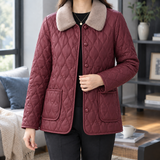 Sadie Quilted Jacket - Purplish Red