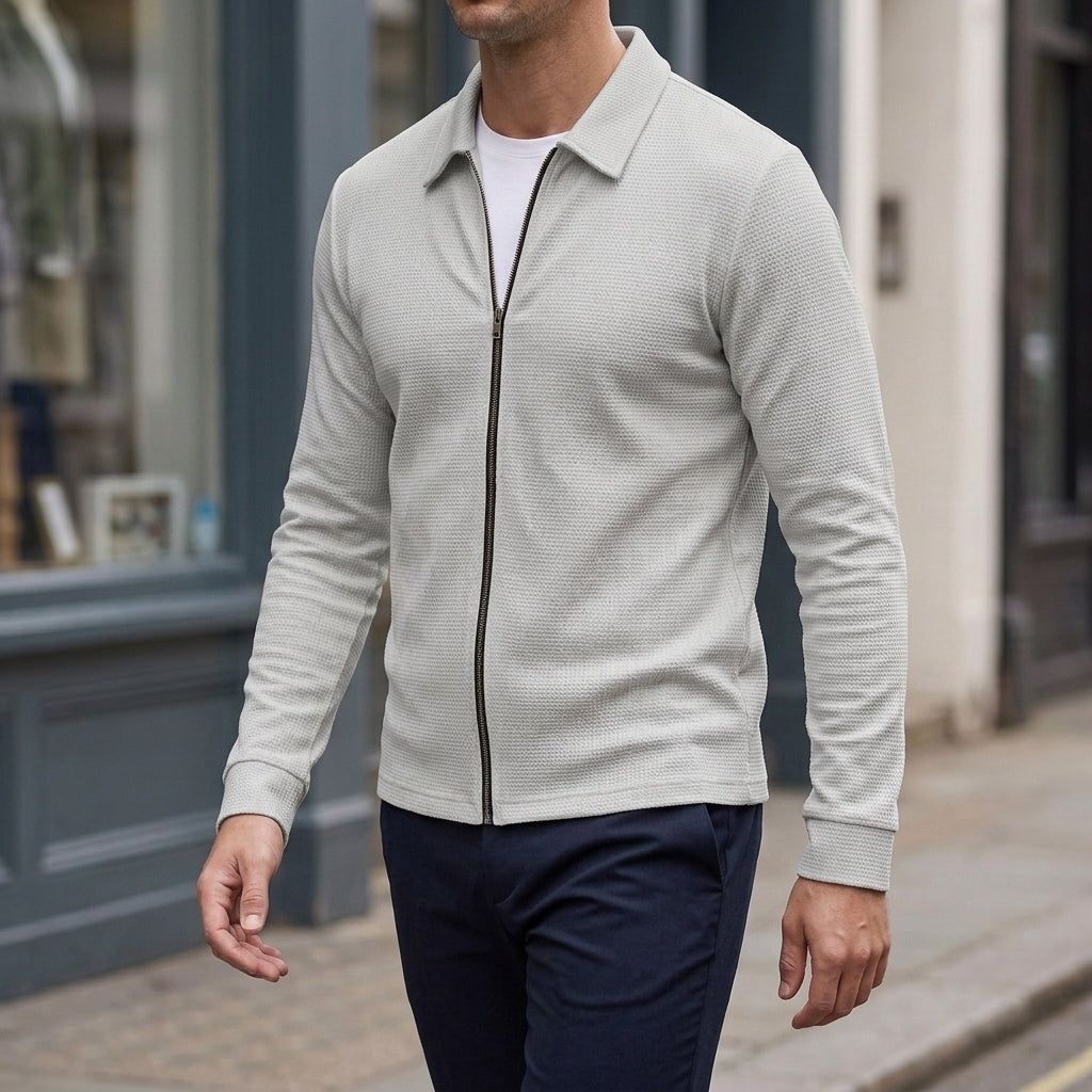 Sterling Waffle Jacket - Light Gray