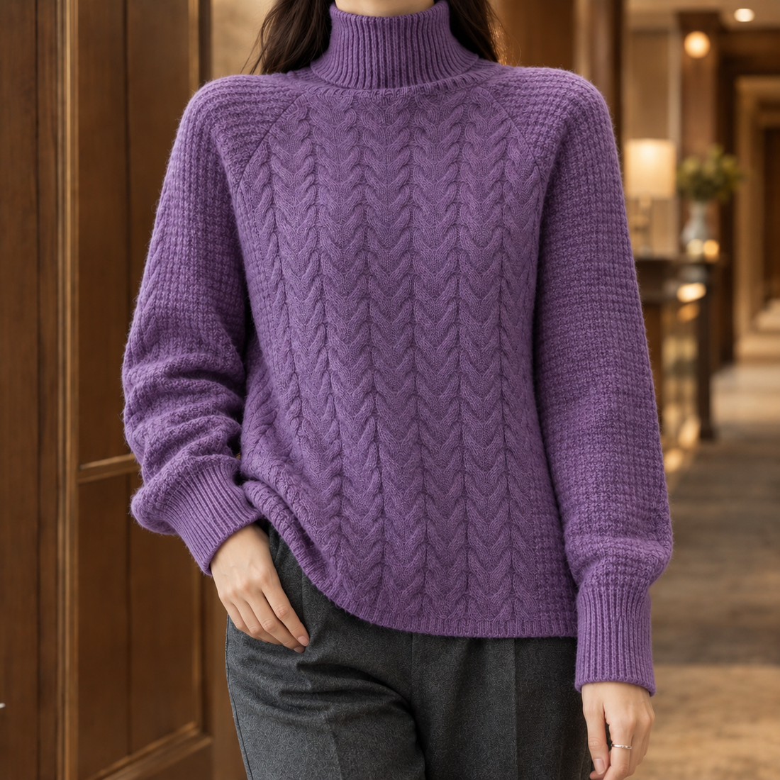 Isabeau-Hope Cashmere Sweater - Purple