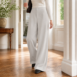 Meredith-Claire Wide Leg Pants - Cement Gray