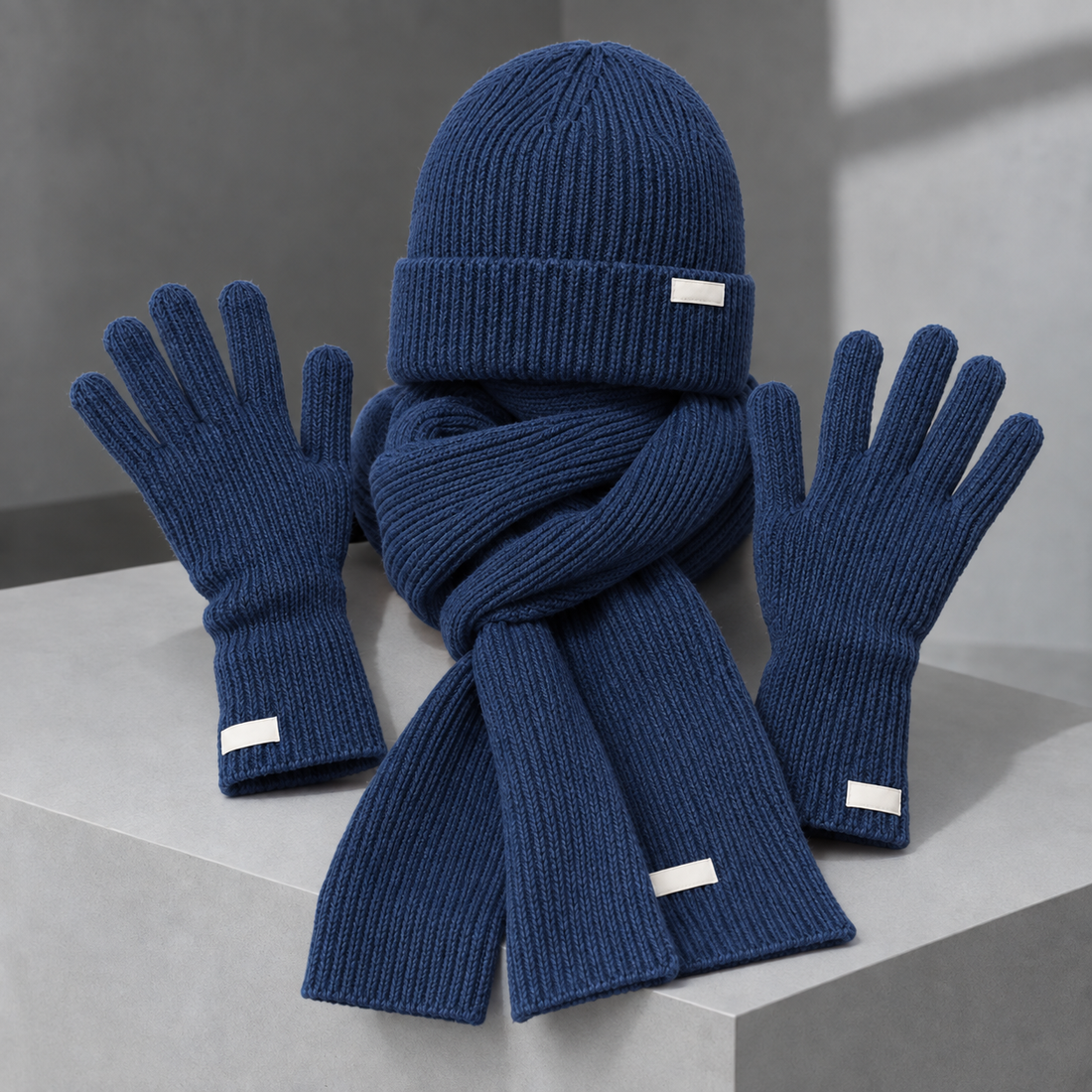 Remington Cashmere Accessory Set - Navy